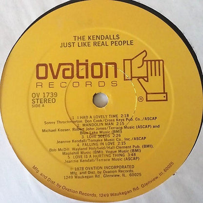 The Kendalls - Just Like Real People | Near Mint (NM) Mint (M)-