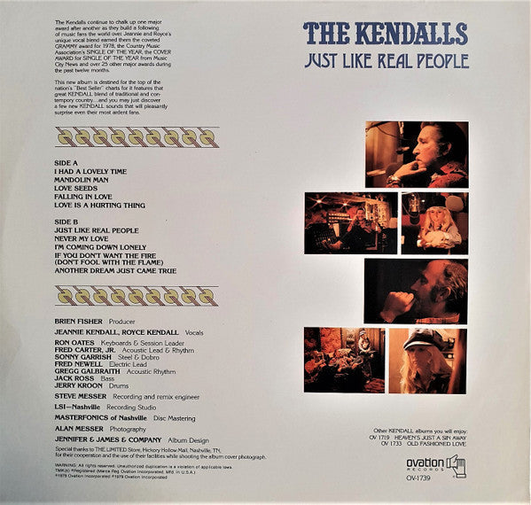 The Kendalls - Just Like Real People | Near Mint (NM) Mint (M)-