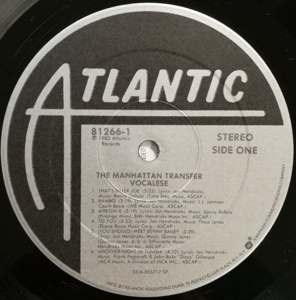 The Manhattan Transfer - Vocalese | Very Good Plus (VG+) Near Mint (NM)-
