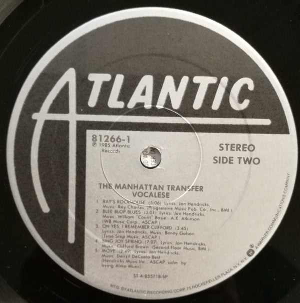 The Manhattan Transfer - Vocalese | Very Good Plus (VG+) Near Mint (NM)-