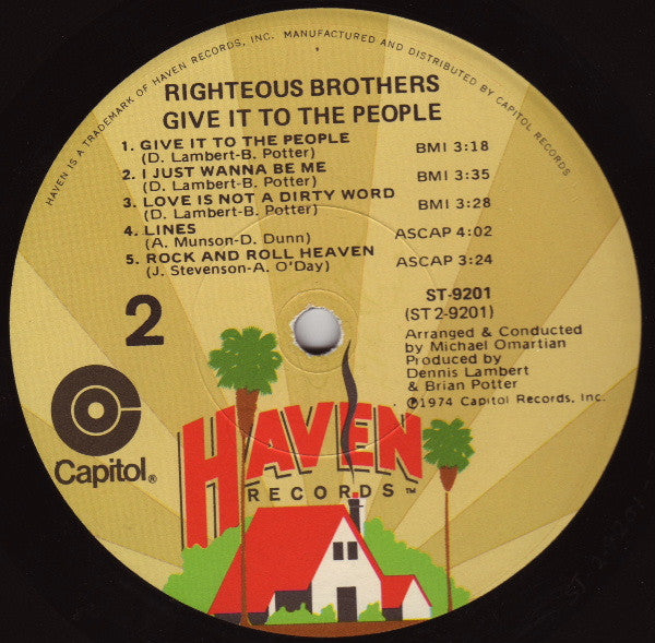 The Righteous Brothers - Give It To The People | Near Mint (NM) Near Mint (NM)-