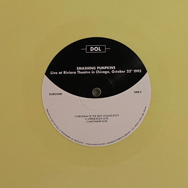 The Smashing Pumpkins Live at Riviera Theatre in Chicago, October 23th 1995 DOL 2xLP, Unofficial, Yel Mint (M) Mint (M)-