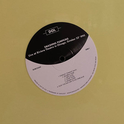 The Smashing Pumpkins Live at Riviera Theatre in Chicago, October 23th 1995 DOL 2xLP, Unofficial, Yel Mint (M) Mint (M)-