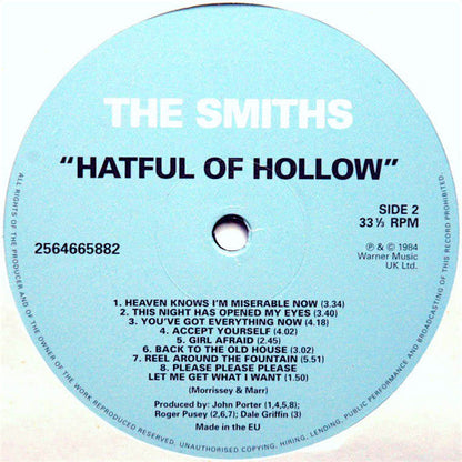 The Smiths Hatful Of Hollow Rhino Records (2), Rhino Records (2) LP, Comp, RE, 180 Mint (M) Mint (M)-
