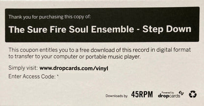 The Sure Fire Soul Ensemble - Step Down (VINYL) | Mint (M) Mint (M)-