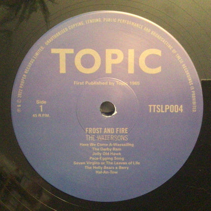The Watersons - Frost And Fire (A Calendar Of Ritual And Magical Songs) (VINYL) | Mint (M) Mint (M)-