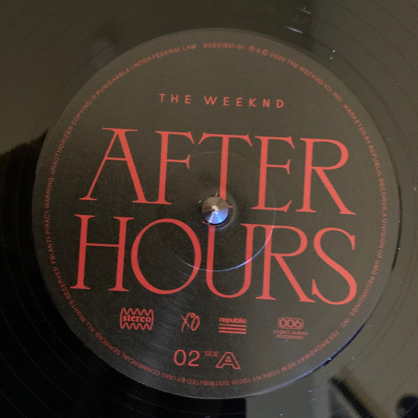The Weeknd - After Hours (2xVINYL) | Mint (M) Mint (M)-