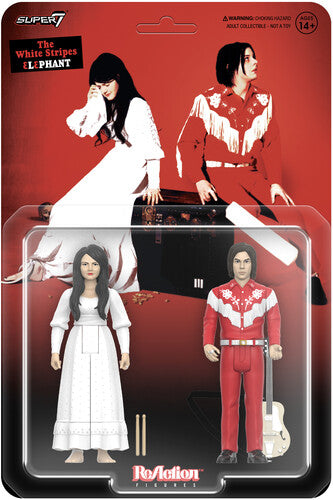 The White Stripes - Super7 - The White Stripes - ReAction Figures Wv2 - Elephant 2-Pack (Action Figure) |-