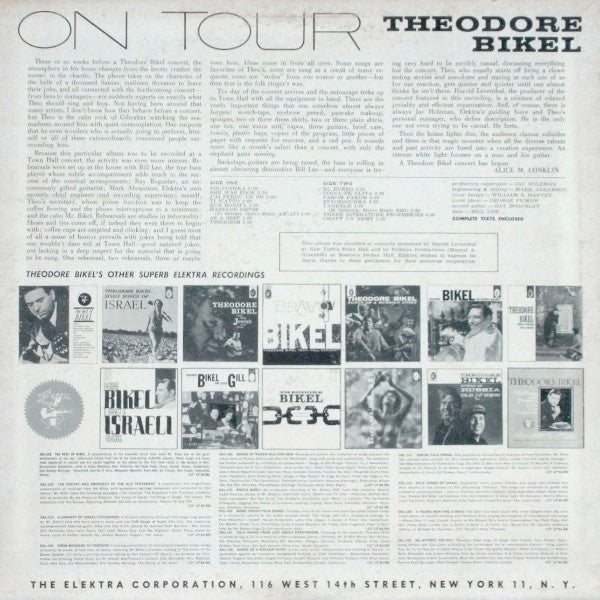 Theodore Bikel - On Tour | Very Good Plus (VG+) Very Good Plus (VG+)-