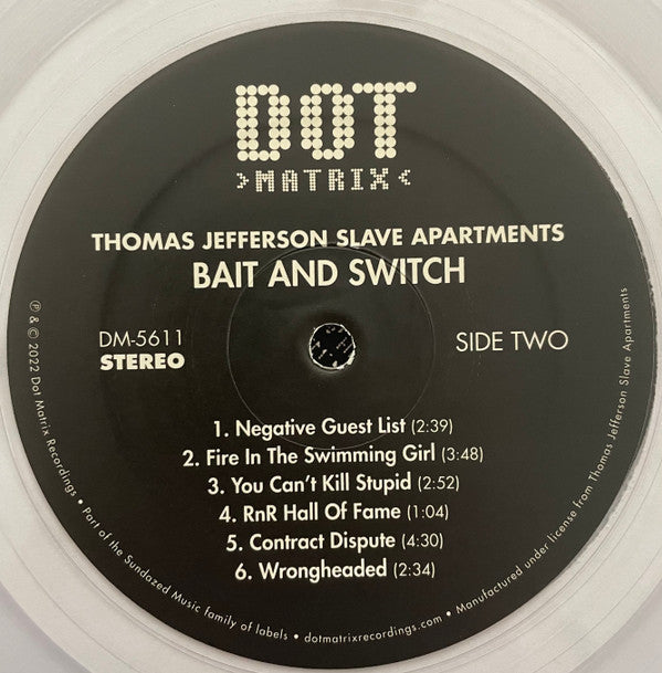 Thomas Jefferson Slave Apartments - Bait And Switch | Mint (M) Mint (M)-