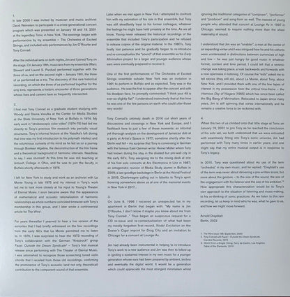 Tony Conrad, Arnold Dreyblatt, Jim O'Rourke - Tonic 19-01-2001 | Mint (M) Mint (M)-