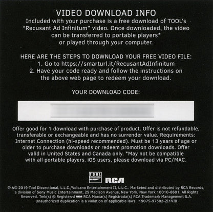 Tool (2) - Fear Inoculum (Expanded Book Edition CD RCA/Tool Dissectional 19075-97582-2) | NEW-