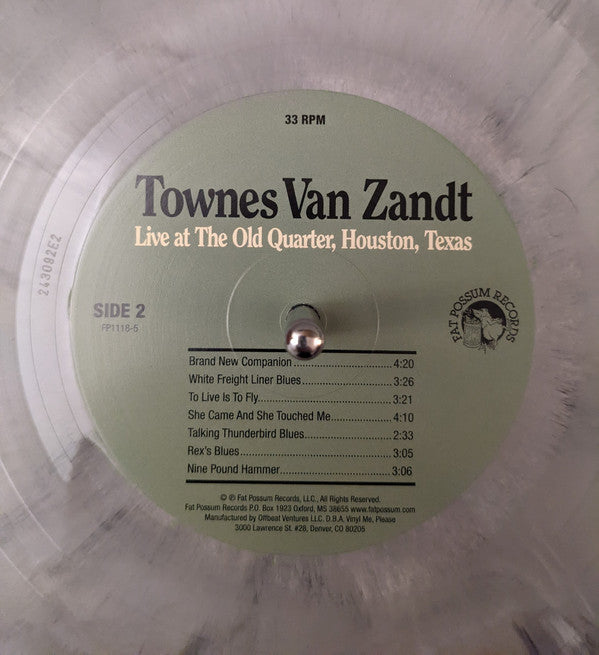 Townes Van Zandt - Live At The Old Quarter, Houston, Texas (COLOR VINYL) | Mint (M) Mint (M)-