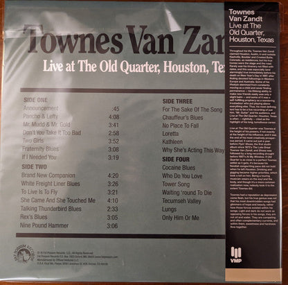 Townes Van Zandt - Live At The Old Quarter, Houston, Texas (COLOR VINYL) | Mint (M) Mint (M)-