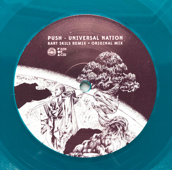 PUSH - Universal Nation (Bart Skils Remix + Original Mix)(TRANSLUCENT BLUE VINYL) | Mint (M) Mint (M)-