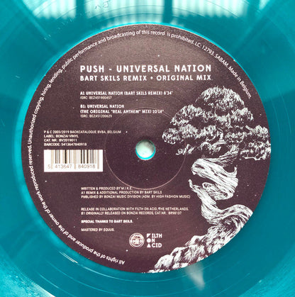 PUSH - Universal Nation (Bart Skils Remix + Original Mix)(TRANSLUCENT BLUE VINYL) | Mint (M) Mint (M)-