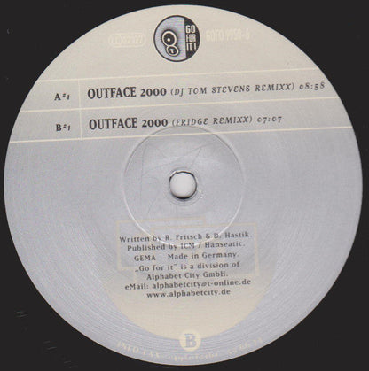 DJ Tom Stevens - Outface 2000 | Excellent (EX) Near Mint (NM)--