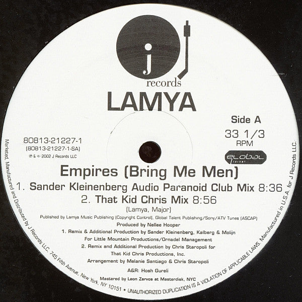 Lamya - Empires (Bring Me Men) (VINYL) | Near Mint (NM) Excellent (EX)-