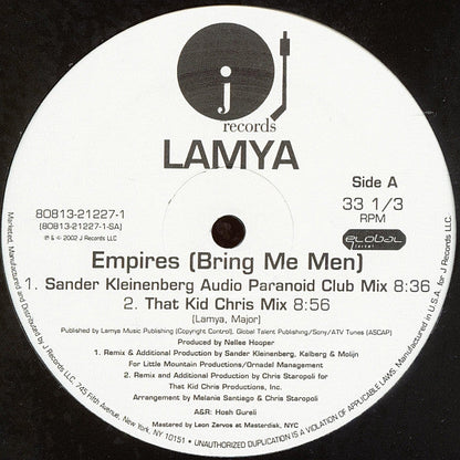 Lamya - Empires (Bring Me Men) (VINYL) | Near Mint (NM) Excellent (EX)-