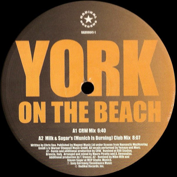 York - On The Beach (VINYL) | Very Good Plus (VG+) Very Good Plus (VG+)--