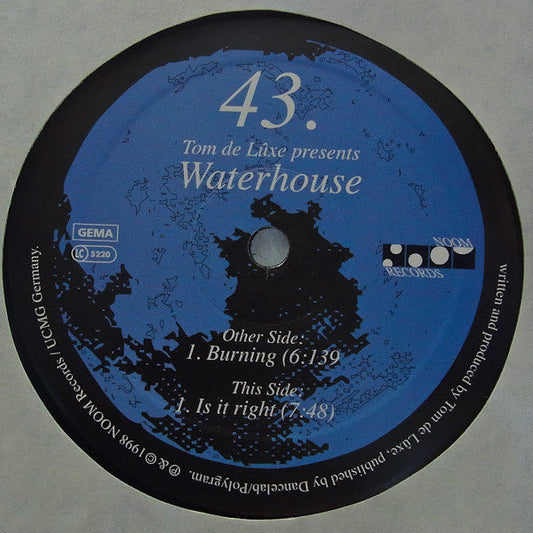 Tom De Luxe - Burning / Is It Right | Very Good (VG)-