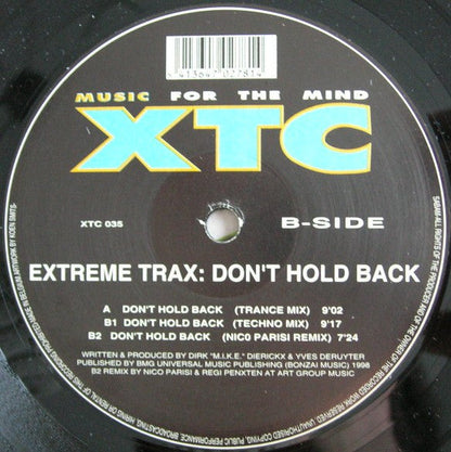Extreme Trax - Don't Hold Back (VINYL LP) | Very Good (VG) Very Good (VG)--