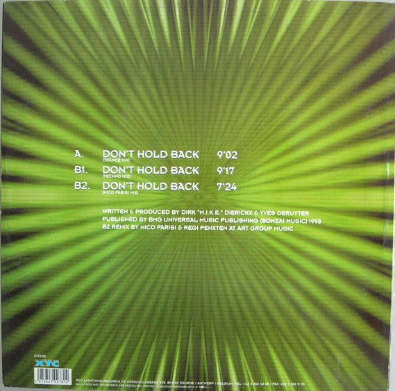 Extreme Trax - Don't Hold Back (VINYL LP) | Very Good (VG) Very Good (VG)--