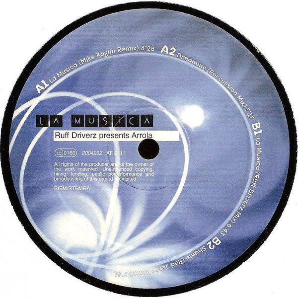 Ruff Driverz - La Musica | Very Good (VG) Very Good Plus (VG+)--