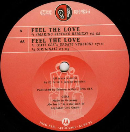 E & B Project - Feel The Love (Marino Stefano Remixx) | Very Good (VG) Very Good Plus (VG+)--