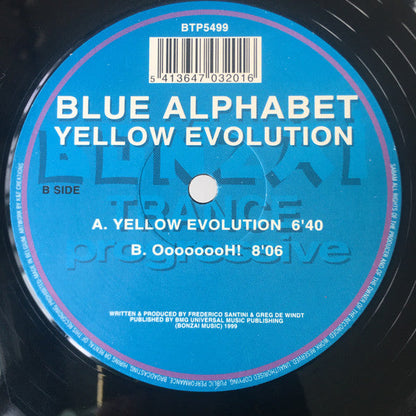 Blue Alphabet - Yellow Evolution | Very Good (VG) Excellent (EX)--