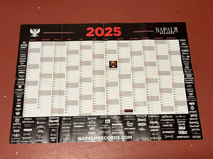 Various - Napalm Records 2025 POSTER & CALENDAR (24x36") | USED-