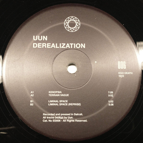 Uun - Derealization LP | Mint (M) Mint (M)--