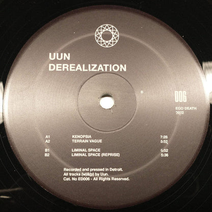 Uun - Derealization LP | Mint (M) Mint (M)--