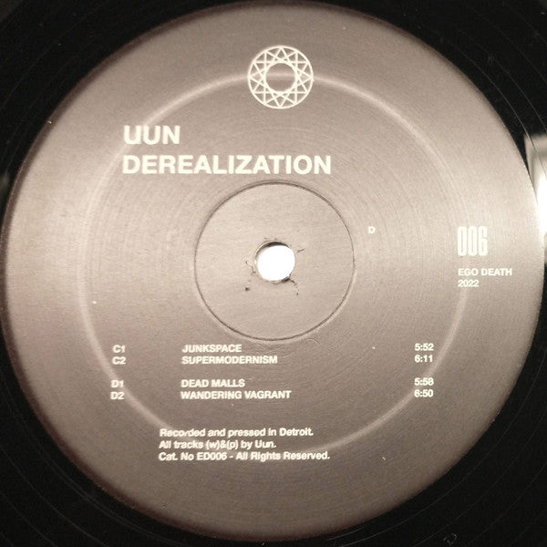 Uun - Derealization LP | Mint (M) Mint (M)--