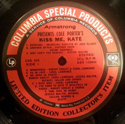 Various - Armstrong Presents Cole Porter's Kiss Me, Kate - Original ABC Television Sound Track | Near Mint (NM) Near Mint (NM)-
