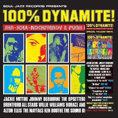 Various Artists - 100% Dynamite Ska Soul Rocksteady & Funk In Jamaica (RSD Exclusive, Colored Vinyl, Yellow, Digital Download Card) (2 Lp's) |-