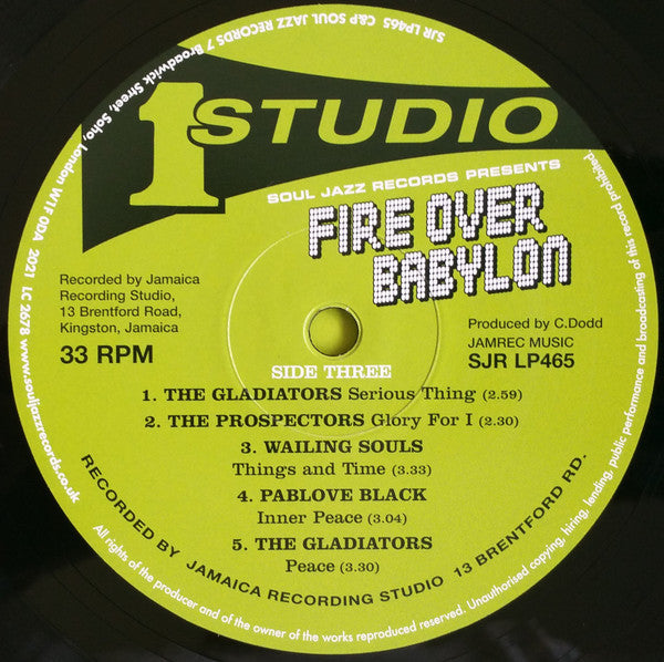 Fire Over Babylon (Dread, Peace And Conscious Sounds At Studio One) | Mint (M) Mint (M)-