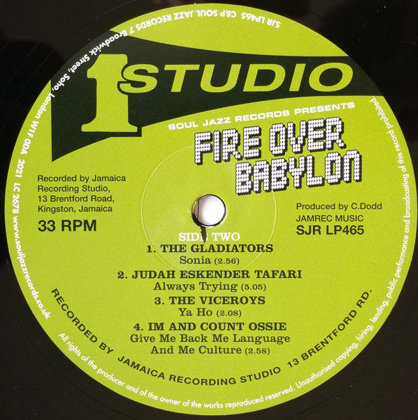 Fire Over Babylon (Dread, Peace And Conscious Sounds At Studio One) | Mint (M) Mint (M)-