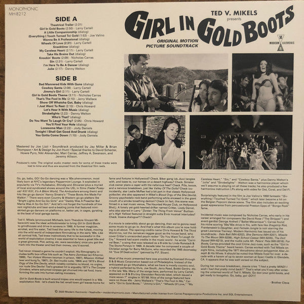 Girl In Gold Boots ~ Original Motion Picture Soundtrack | Mint (M) Mint (M)-