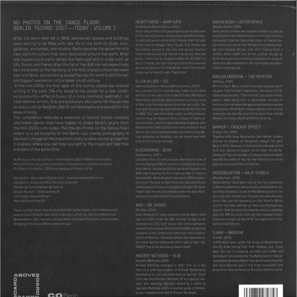 No Photos On The Dancefloor! Berlin Techno 1997-Today (Volume 2) | Mint (M) Mint (M)--