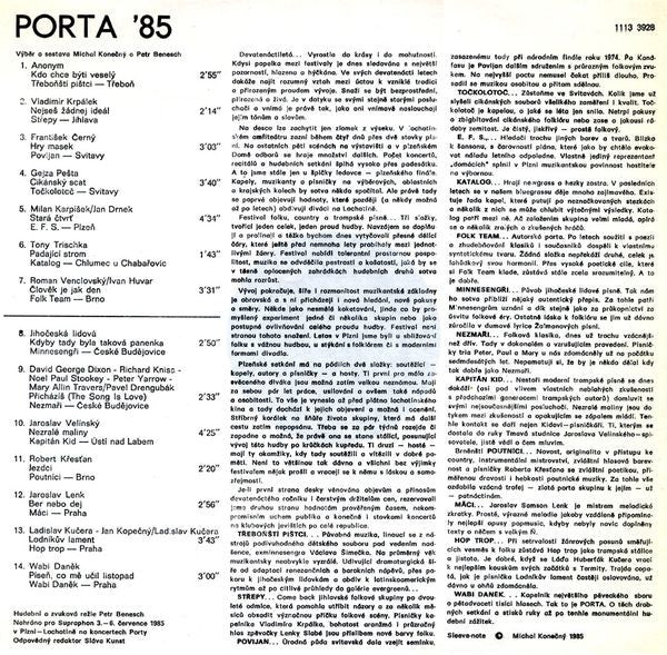 Various - Porta '85 | Near Mint (NM) Near Mint (NM)-