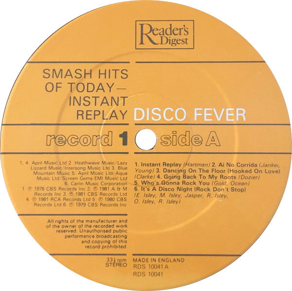 Smash Hits Of Today - Instant Replay | Near Mint (NM) Near Mint (NM)-
