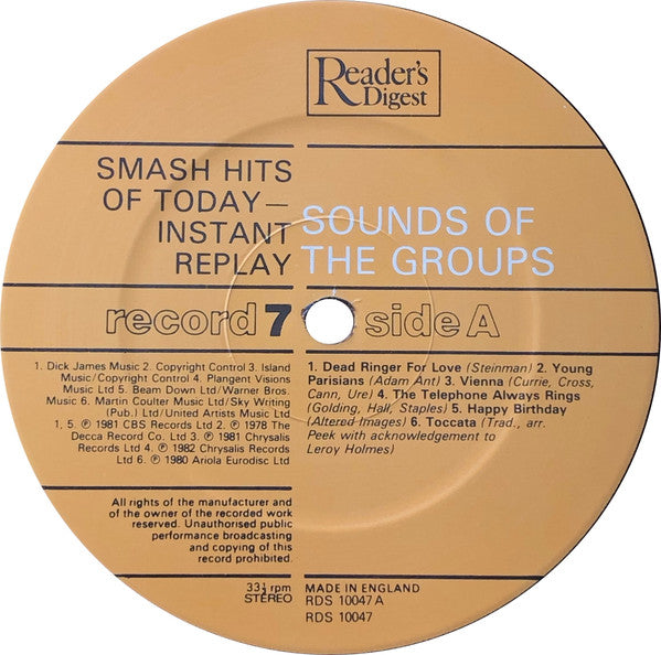 Smash Hits Of Today - Instant Replay | Near Mint (NM) Near Mint (NM)-