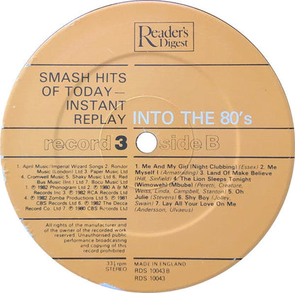 Smash Hits Of Today - Instant Replay | Near Mint (NM) Near Mint (NM)-