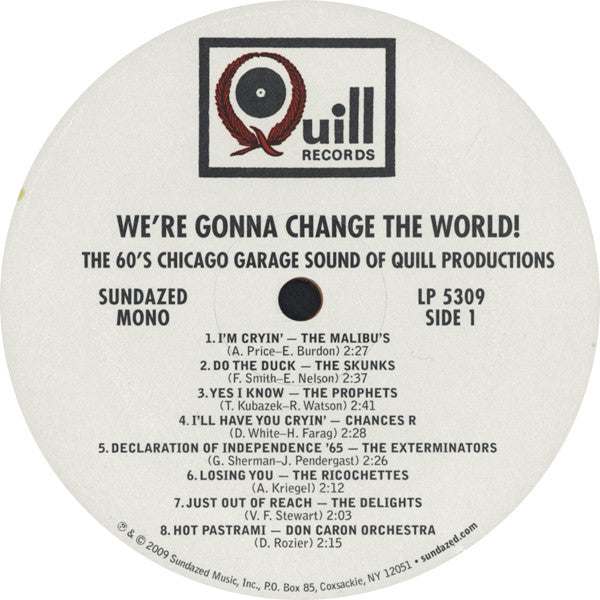We're Gonna Change The World! (The 60's Chicago Garage Sound Of Quill Productions) | Mint (M) Mint (M)-