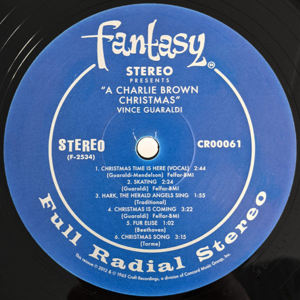 Vince Guaraldi A Charlie Brown Christmas Craft Recordings, Fantasy LP, Album, RE, 180 Mint (M) Mint (M)-