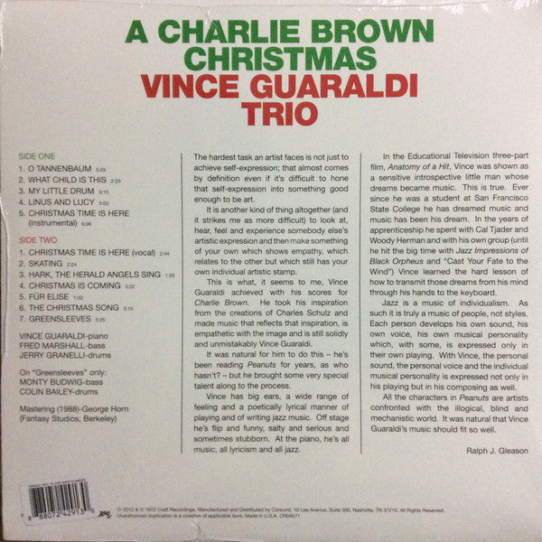 Vince Guaraldi Trio - A Charlie Brown Christmas (SNOWSTORM COLOR VINYL) | Mint (M) Mint (M)-