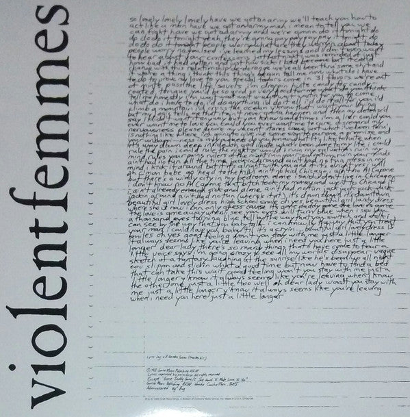 Violent Femmes - Violent Femmes | Mint (M) Mint (M)-