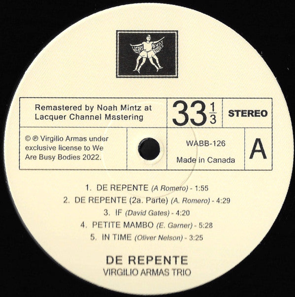 Virgilio Armas Trio - De Repente | Mint (M) Mint (M)-