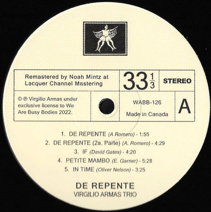 Virgilio Armas Trio - De Repente | Mint (M) Mint (M)-